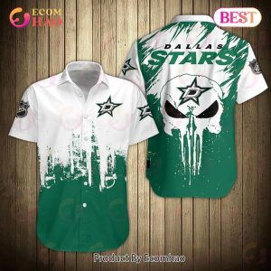 SALE NFL Men’s Dallas Stars Hawaiian Shirt Button-Down Short Sleeve