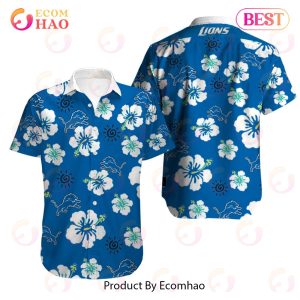 SALE NFL Men’s Detroit Lions Hawaiian Shirt Tropical
