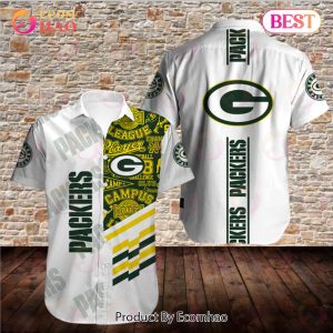 SALE NFL Men’s Green Bay Packers Hawaiian Shirt Button Up