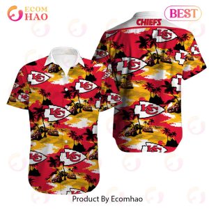 SALE NFL Men’s Kansas City Chiefs Hawaiian Shirt Tropical