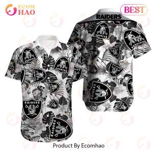 SALE NFL Men’s Las Vegas Raiders Hawaiian Shirt Tropical