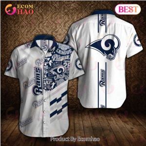 SALE NFL Men’s Los Angeles Rams Hawaiian Shirt Button Up