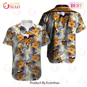 SALE NFL Men’s Minnesota Vikings Hawaiian Shirt Tropical