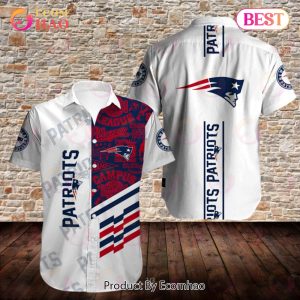 SALE NFL Men’s New England Patriots Hawaiian Shirt Button Up