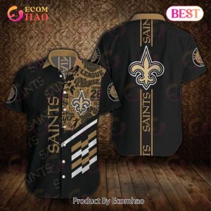 SALE NFL Men’s New Orleans Saints Hawaiian Shirt Button Up