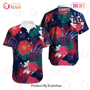 SALE NFL Men’s New York Giants Hawaiian Shirt Tropical