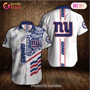 SALE NFL Men’s New York Giants Hawaiian Shirt Button Up