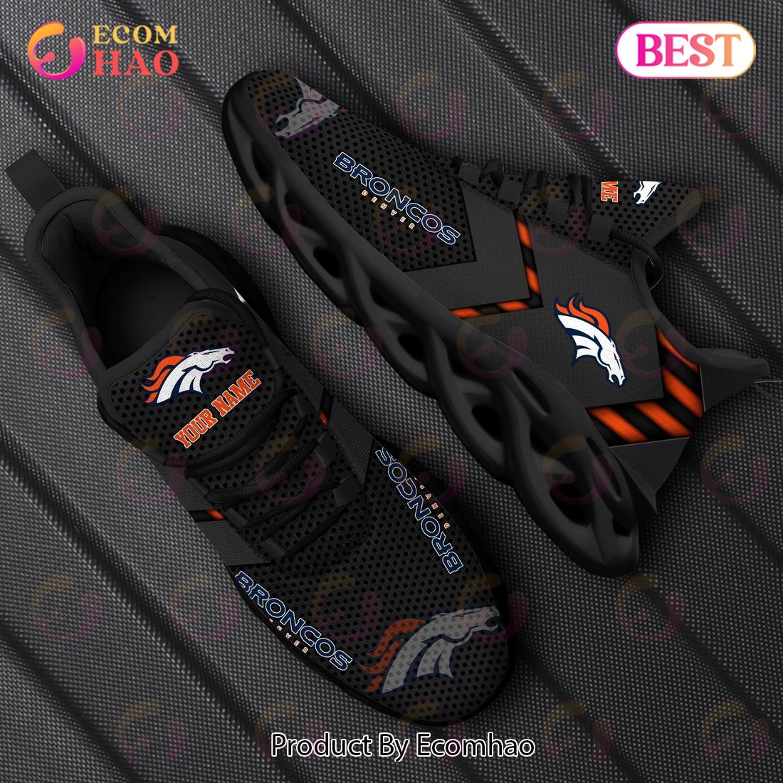 NFL Denver Broncos Custom Name Baby Yoda Max Soul Shoes Gift For Fans Sport