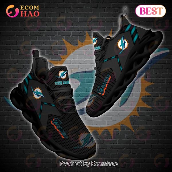 Miami Dolphins Personalized Name Clunky Sneakers Special Gifts