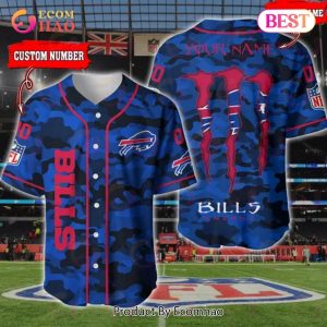 NFL Buffalo Bills Baseball Jersey Camo Shirt Perfect Gift