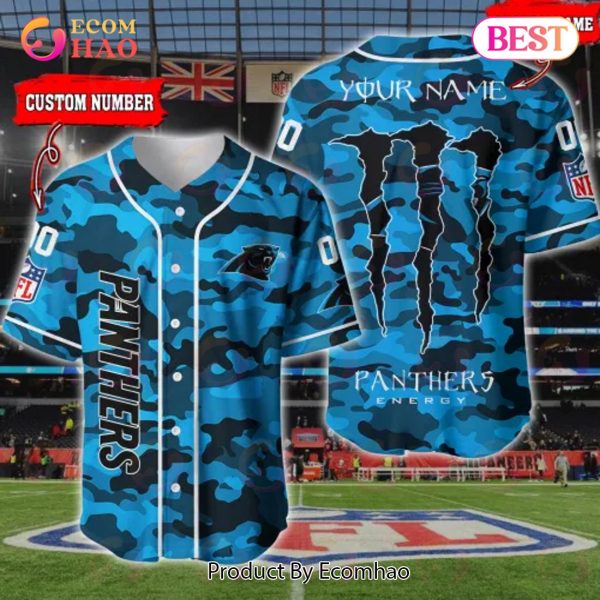 NFL Carolina Panthers Baseball Jersey Camo Shirt Perfect Gift