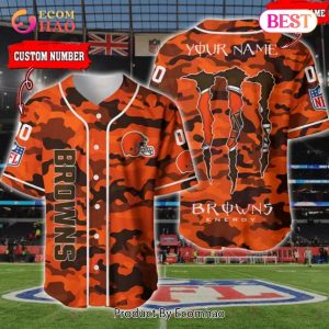 NFL Cleveland Browns Baseball Jersey Camo Shirt Perfect Gift