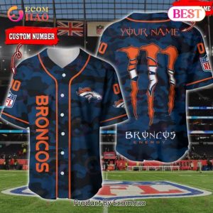 NFL Denver Broncos Baseball Jersey Camo Shirt Perfect Gift