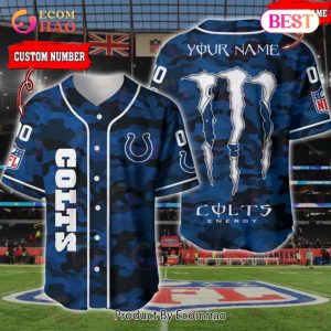 NFL Indianapolis Colts Baseball Jersey Camo Shirt Perfect Gift