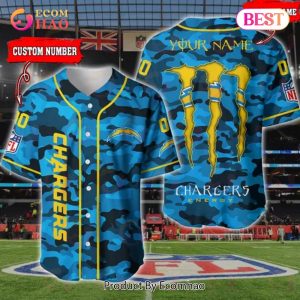 NFL Los Angeles Chargers Baseball Jersey Camo Shirt Perfect Gift
