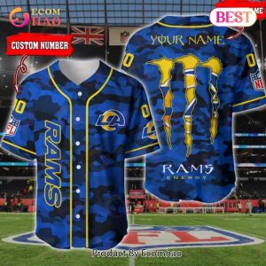 NFL Los Angeles Rams Baseball Jersey Camo Shirt Perfect Gift