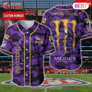 NFL Minnesota Vikings Baseball Jersey Camo Shirt Perfect Gift