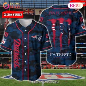 NFL New England Patriots Baseball Jersey Camo Shirt Perfect Gift