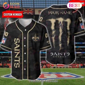 NFL New Orleans Saints Baseball Jersey Camo Shirt Perfect Gift
