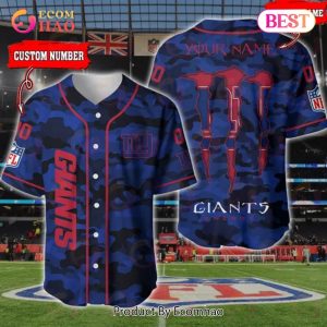 NFL New York Giants Baseball Jersey Camo Shirt Perfect Gift