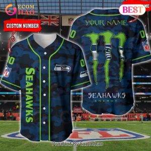 NFL Seattle Seahawks Baseball Jersey Camo Shirt Perfect Gift