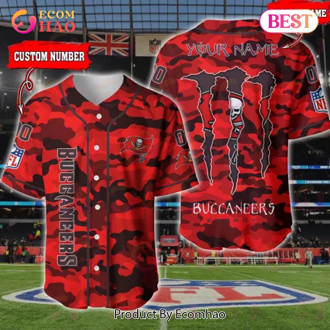 NFL San Francisco 49ers Baseball Jersey Camo Shirt Perfect Gift