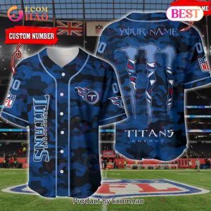 NFL Tennessee Titans Baseball Jersey Camo Shirt Perfect Gift