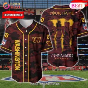 NFL Washington Commanders Baseball Jersey Camo Shirt Perfect Gift