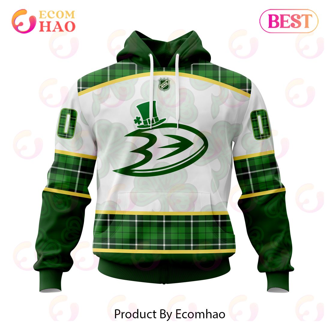 Personalized NHL Anaheim Ducks St.Patrick Days Concepts 3D Hoodie