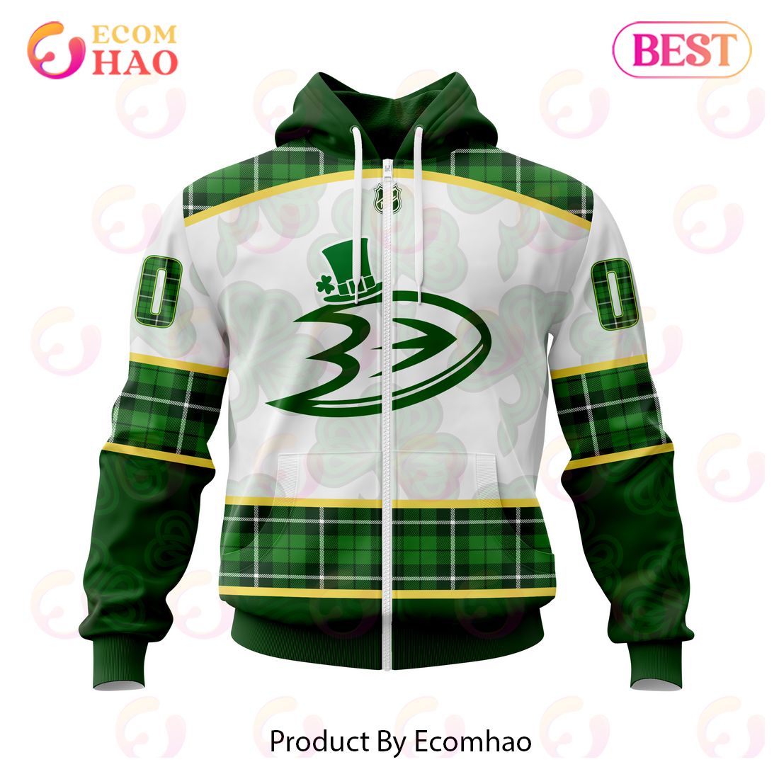 Personalized NHL Anaheim Ducks St.Patrick Days Concepts 3D Hoodie