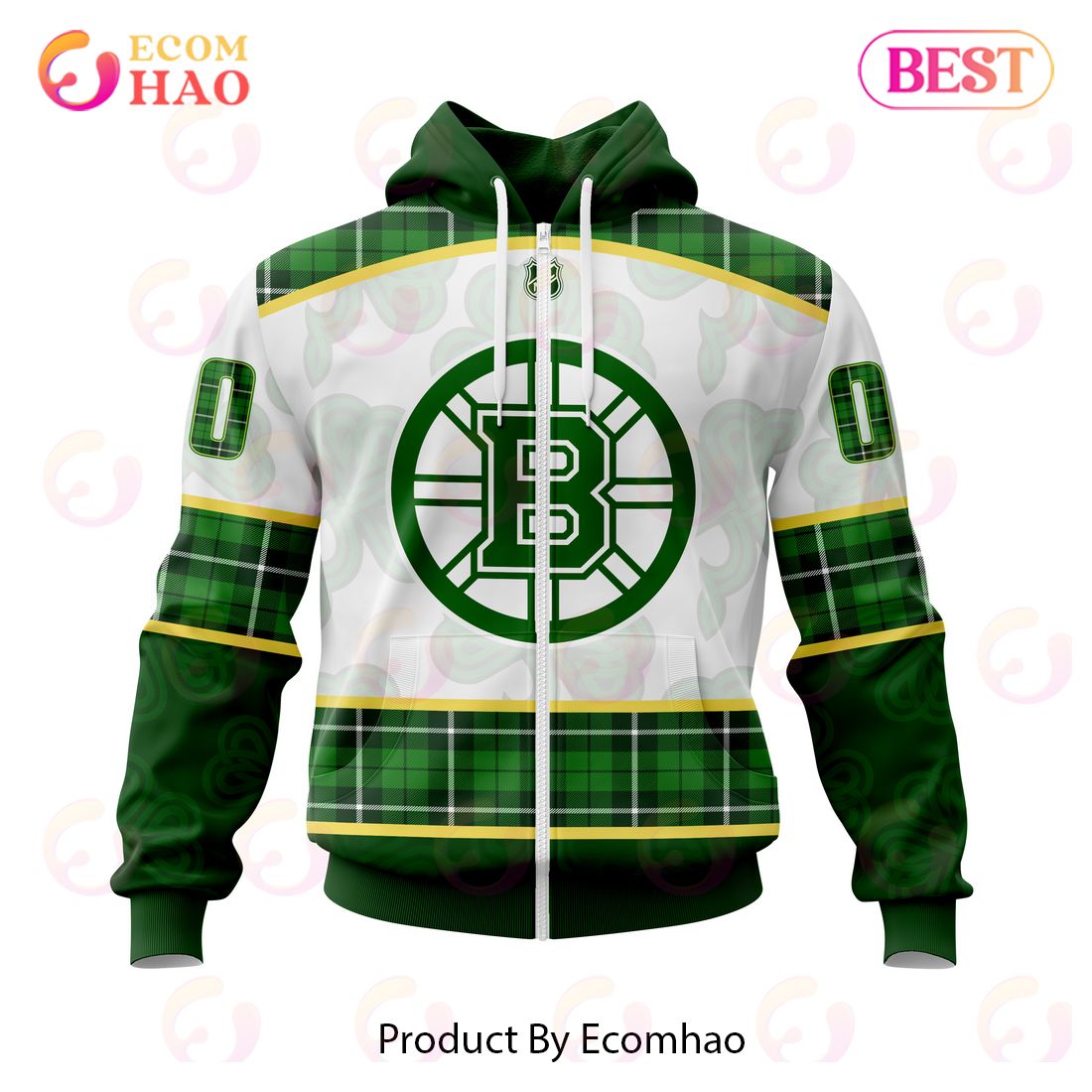 Personalized NHL Boston Bruins St.Patrick Days Concepts 3D Hoodie