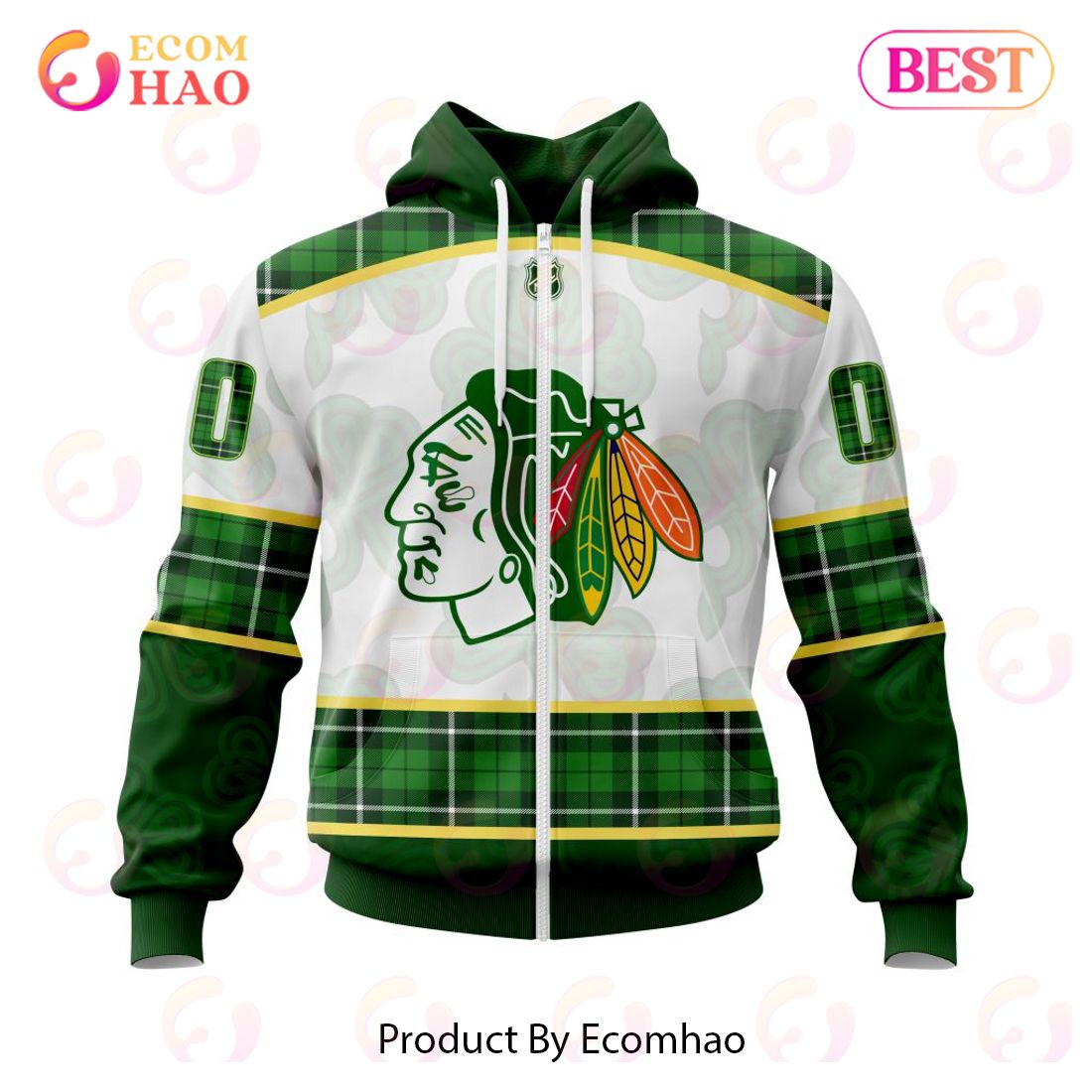 Personalized NHL Chicago BlackHawks St.Patrick Days Concepts 3D Hoodie