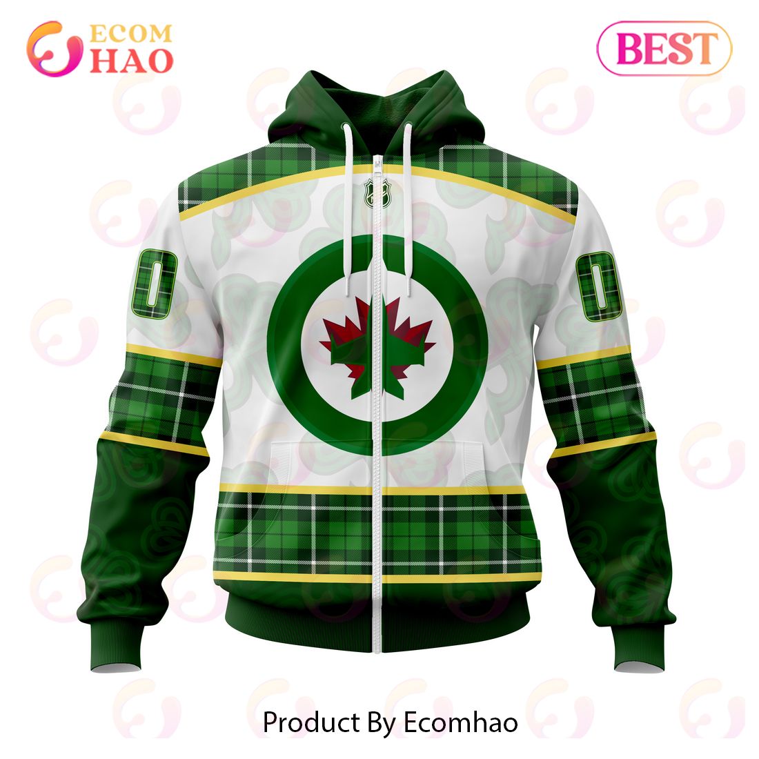 Personalized NHL Winnipeg Jets St.Patrick Days Concepts 3D Hoodie