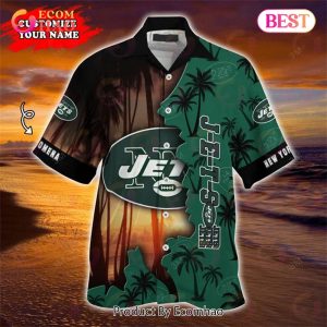 SALE NFL New York Jets Hawaiian Shirt Customize Your Name