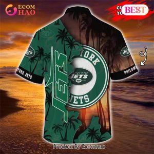 SALE NFL New York Jets Hawaiian Shirt Customize Your Name