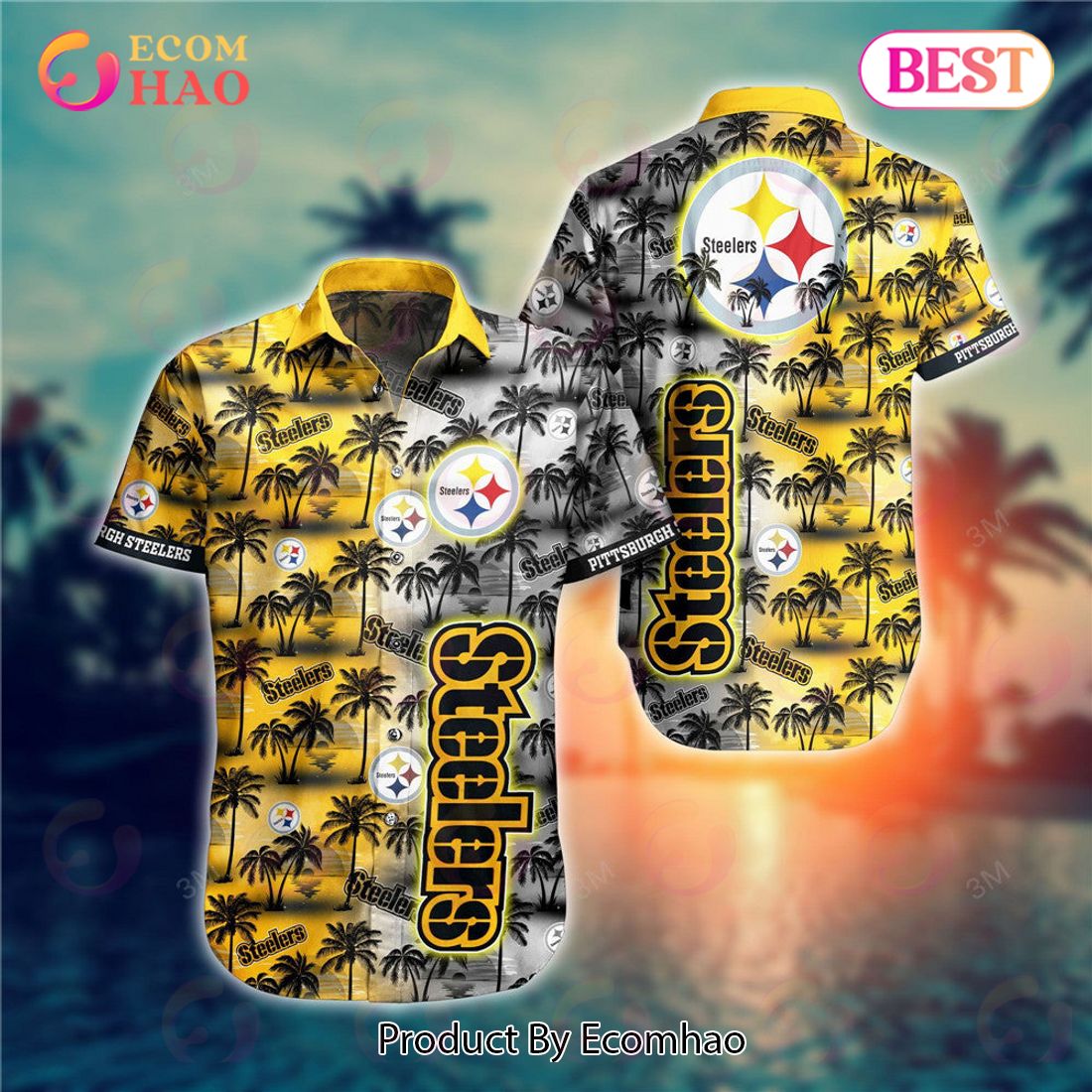 Washington Redskins NFL Striped Tropical Pattern Hawaiian Shirt And Shorts