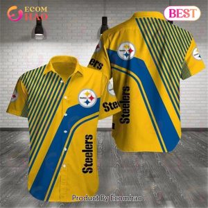 SALE NFL Pittsburgh Steelers Hawaiian Hawaiian Shirt Pattern Stripe