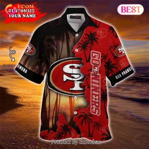 SALE NFL San Francisco 49ers Hawaiian Shirt Customize Your Name SALE NFL San Francisco 49ers Hawaiian Shirt Customize Your Name