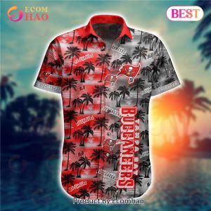 SALE NFL Tampa Bay Buccaneers Hawaiian Shirt Palm Trees Pattern SALE NFL Tampa Bay Buccaneers Hawaiian Shirt Palm Trees Pattern