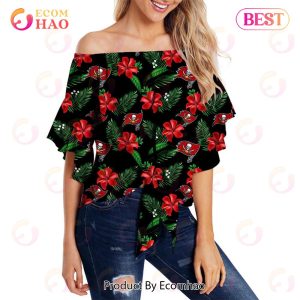 SALE NFL Tampa Bay Buccaneers Women’s Shirt Floral Printed Strapless Short Sleeve SALE NFL Tampa Bay Buccaneers Women’s Shirt Floral Printed Strapless Short Sleeve