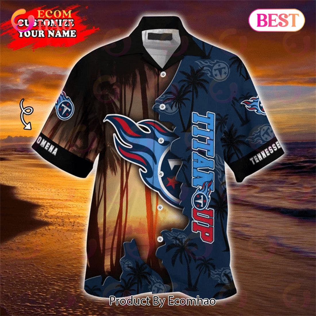 SALE NFL Tennessee Titans Hawaiian Shirt Customize Your Name