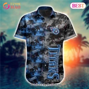 SALE NFL Tennessee Titans Hawaiian Shirt Palm Trees Pattern SALE NFL Tennessee Titans Hawaiian Shirt Palm Trees Pattern