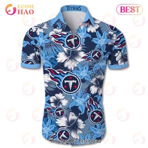 SALE NFL Tennessee Titans Hawaiian Shirt Tropical Flower Short Sleeve SALE NFL Tennessee Titans Hawaiian Shirt Tropical Flower Short Sleeve