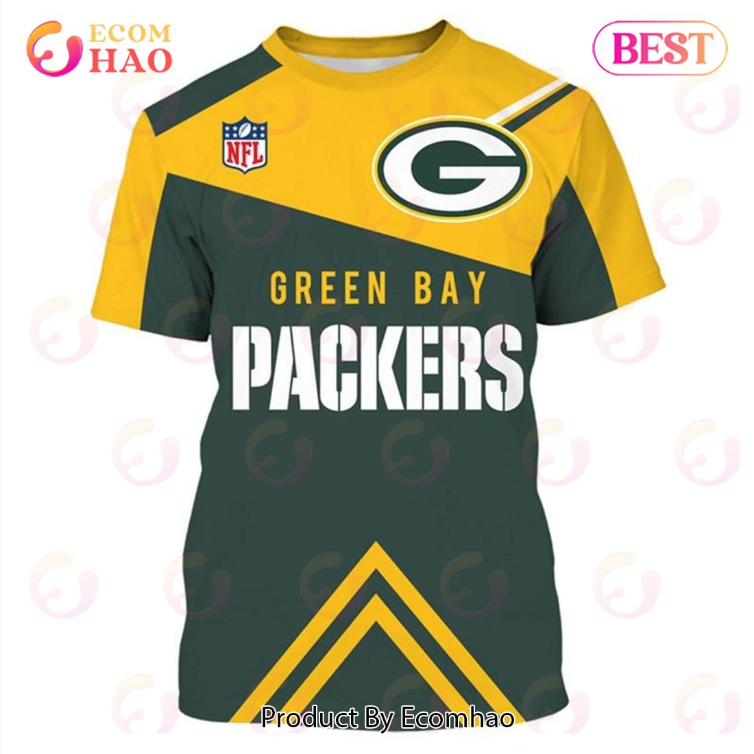 SALE NHL Green Bay Packers 3D T-Shirt Vintage Cheap Short Sleeve O Neck For  Fans - Ecomhao Store