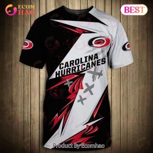 SALE NHL Men’s Carolina Hurricanes 3D T-Shirt Graffiti Short Sleeve