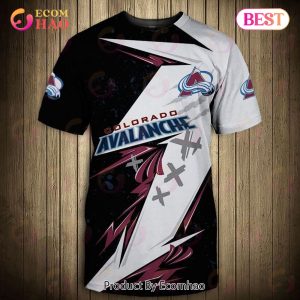 SALE NHL Men’s Colorado Avalanche 3D T-Shirt Graffiti Short Sleeve