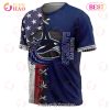 SALE NHL Men’s Vancouver Canucks 3D T-Shirt Striped Short Sleeve