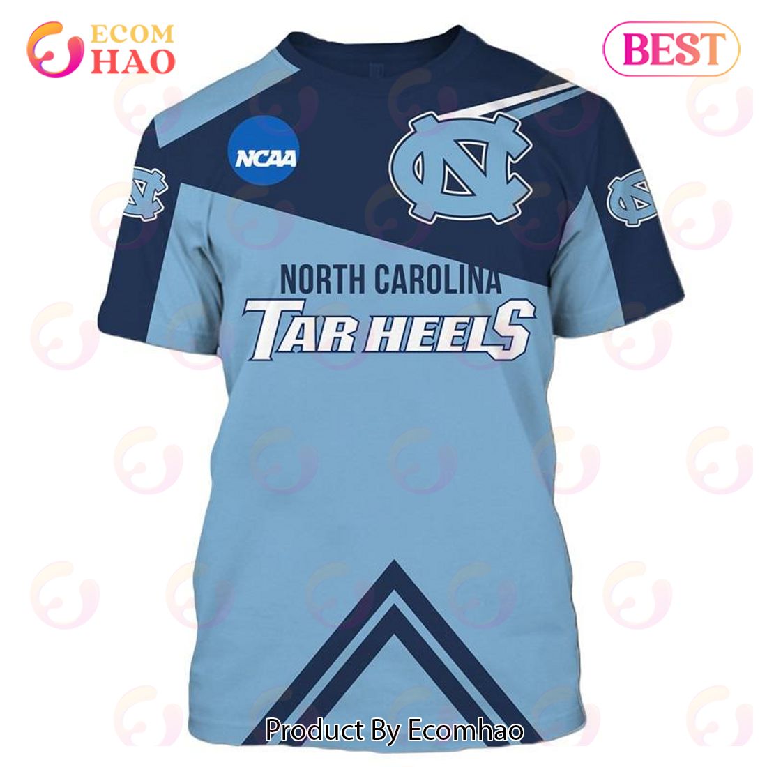 SALE NHL North Carolina Tar Heels T-shirt 3D Short Sleeve O Neck