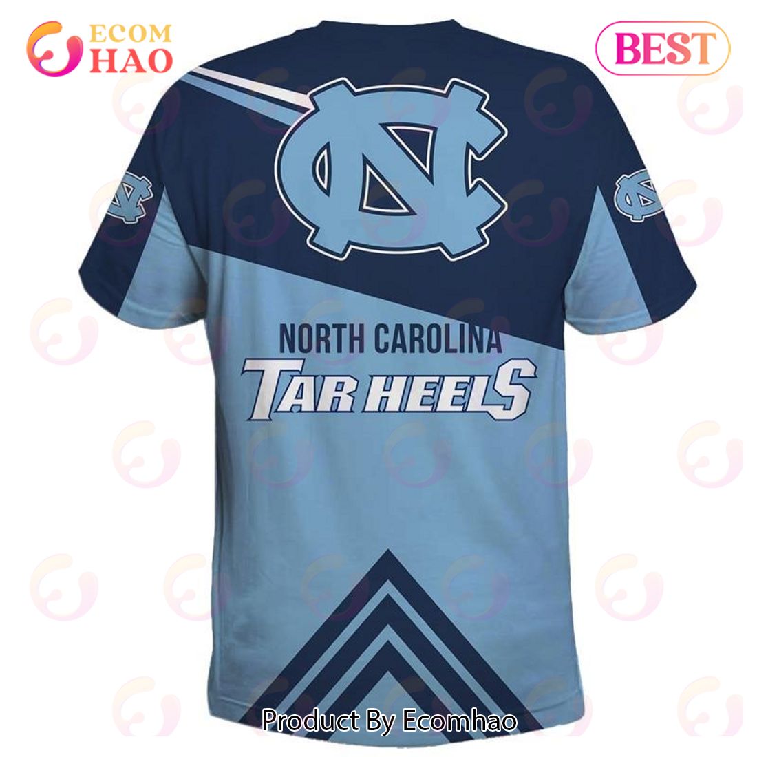 SALE NHL North Carolina Tar Heels T-shirt 3D Short Sleeve O Neck