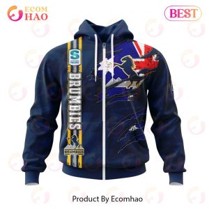 Super Rugby ACT Brumbies Specialized Jersey Concepts With National Flag 3D Hoodie